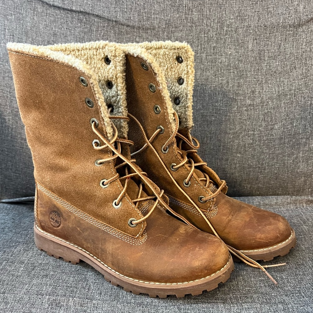 Timberland Genuine Shearling Combat Boot